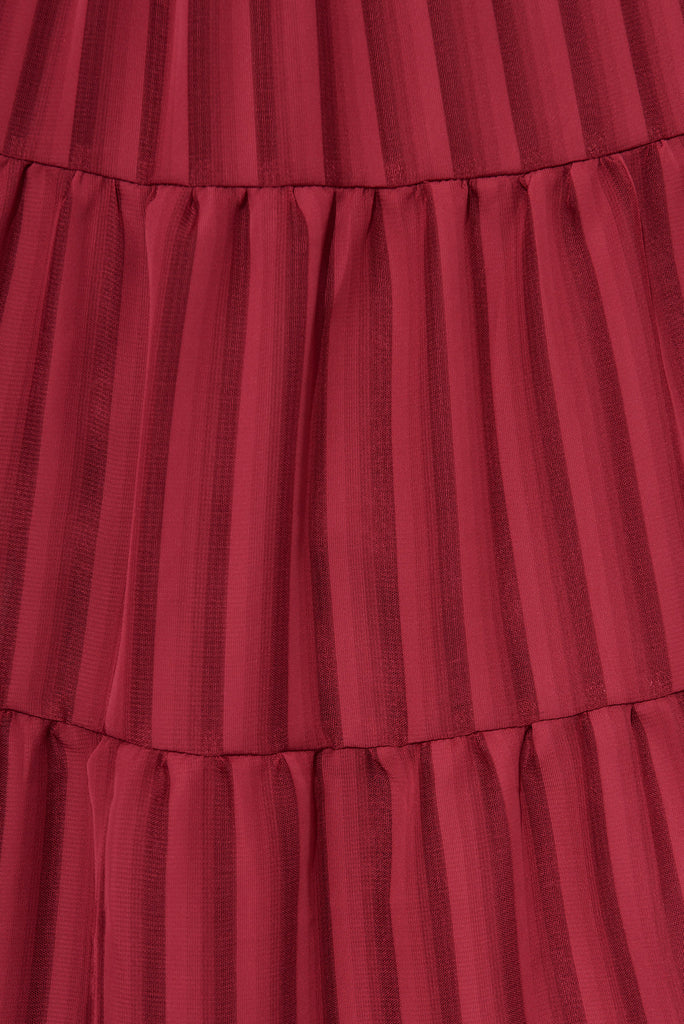 Modica Midi Dress In Berry Chiffon - fabric