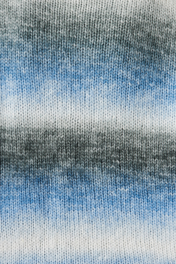 Bluestar Knit Cardigan In Grey Wool Blend - fabric