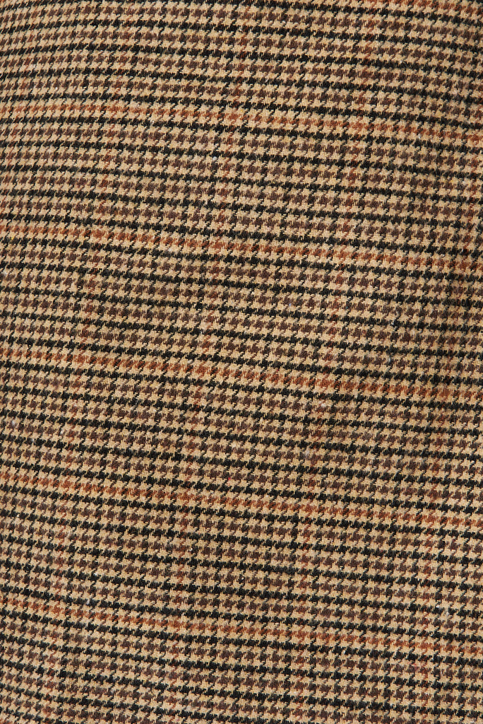 Forli Coat In Brown Check - fabric