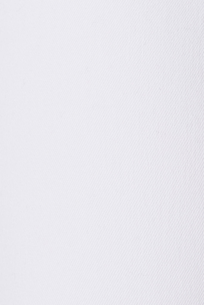 Waverley Denim In White Cotton Blend - fabric