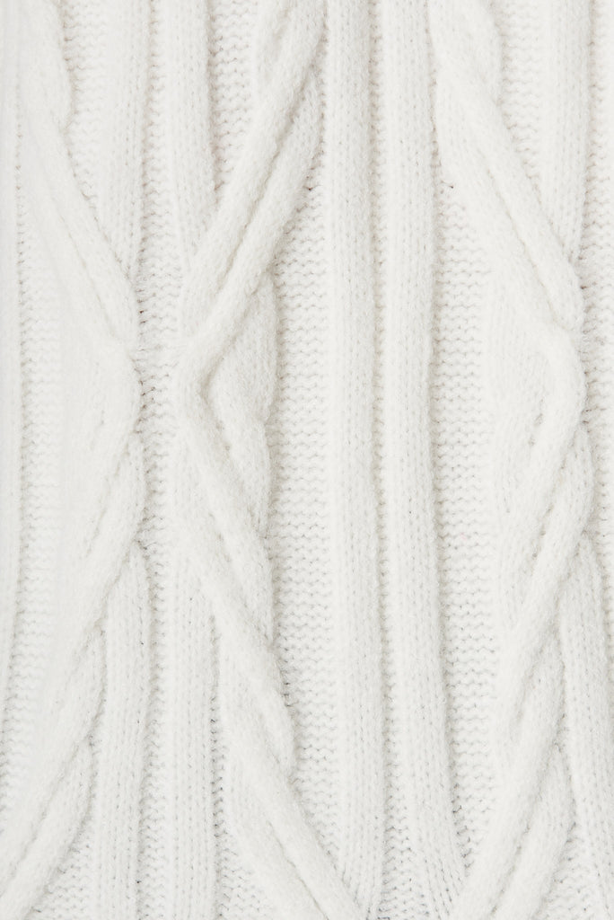Elba Knit In Beige Wool Blend - fabric