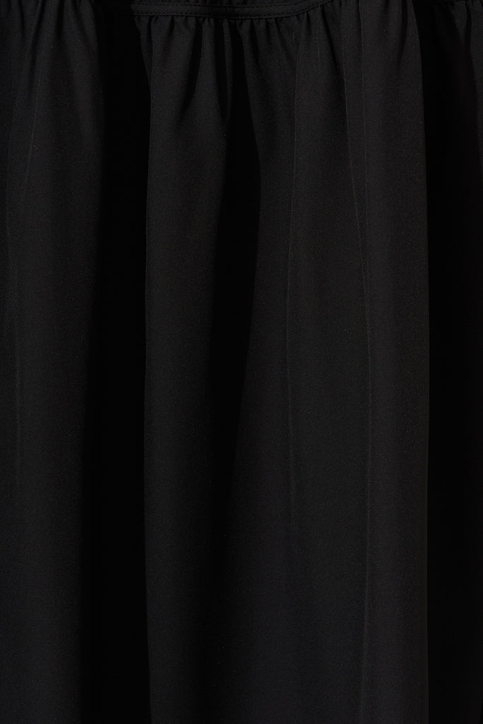 Blossom Midi Dress In Black - fabric