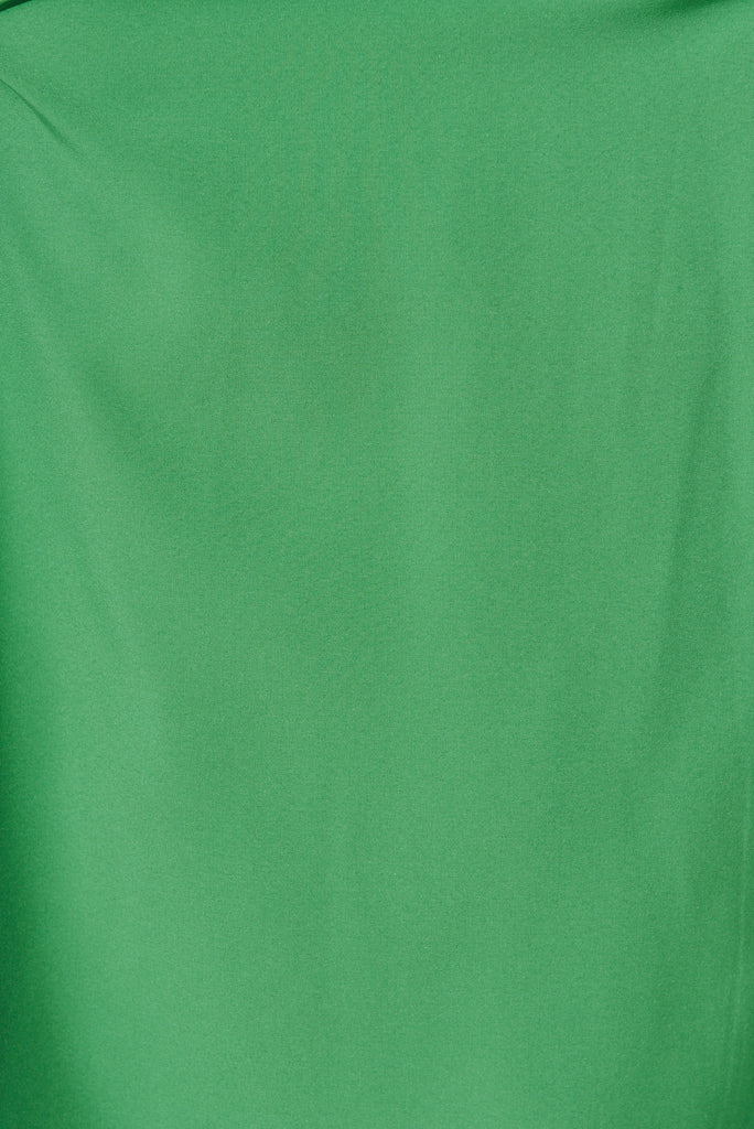 Blossom Midi Dress In Green - fabric