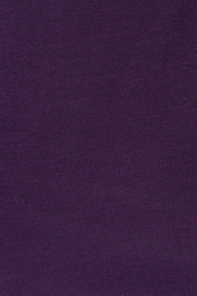 Cova Zip Front Knit Top In Purple - fabric