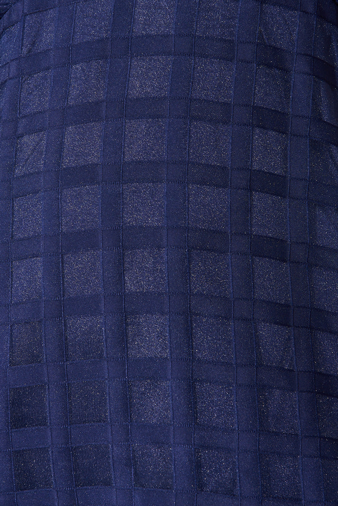 Junee Midi Dress In Navy Organza - fabric