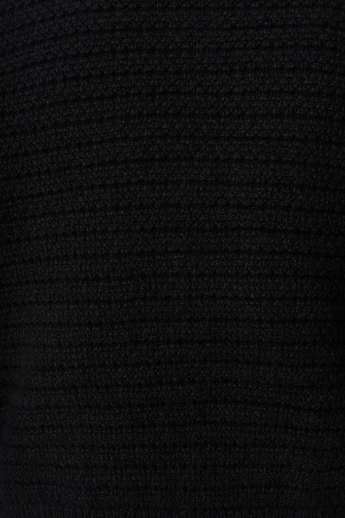 Cartagena Knit Jacket In Black - fabric