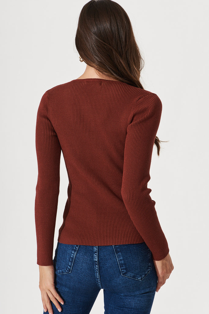 Dover Heights Knit In Rust - back