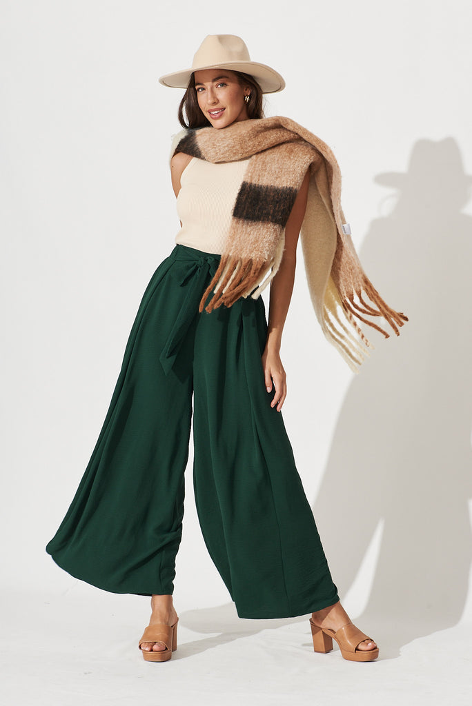 Page Pants In Emerald - full length