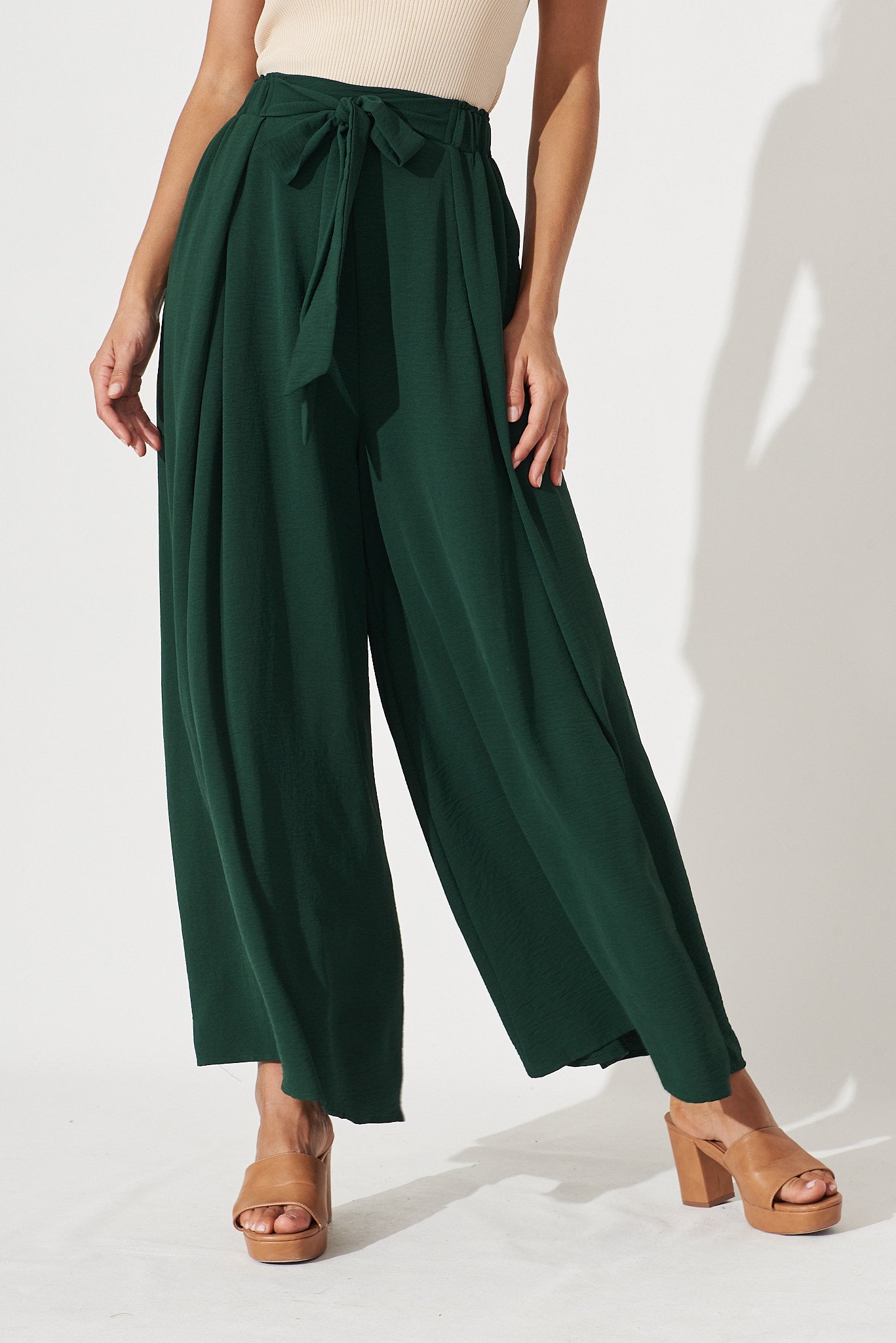 Page Pants In Emerald - front