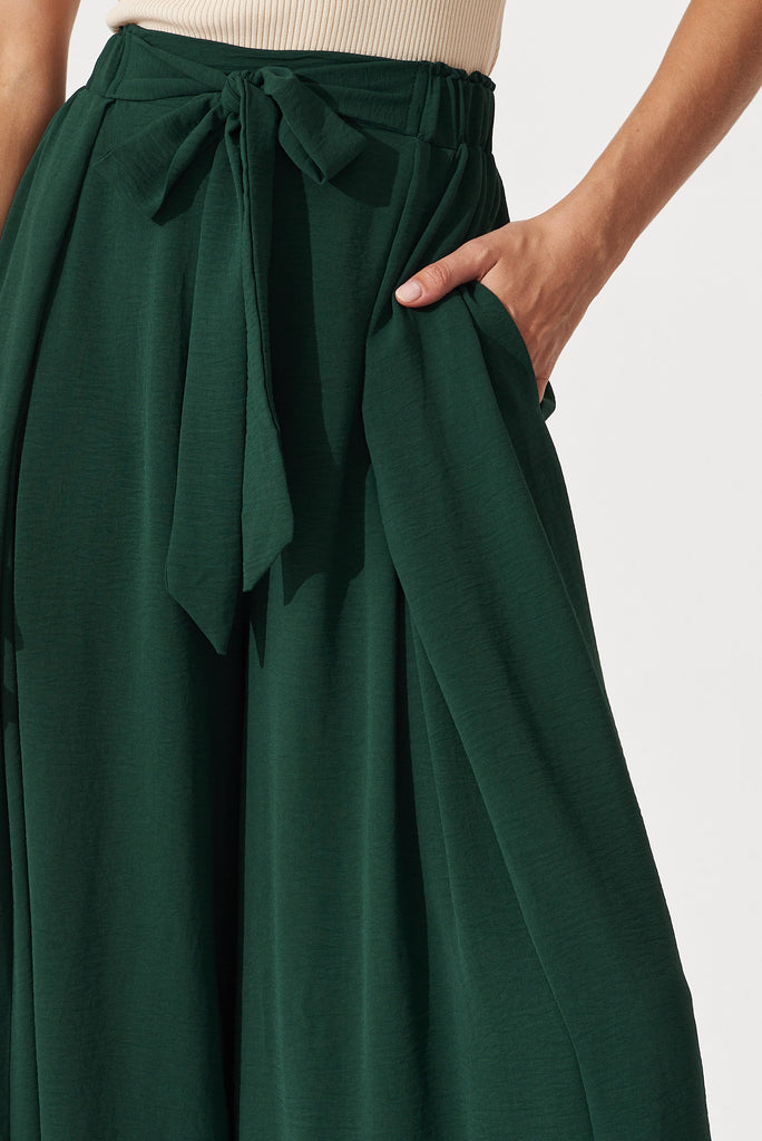 Page Pants In Emerald - detail