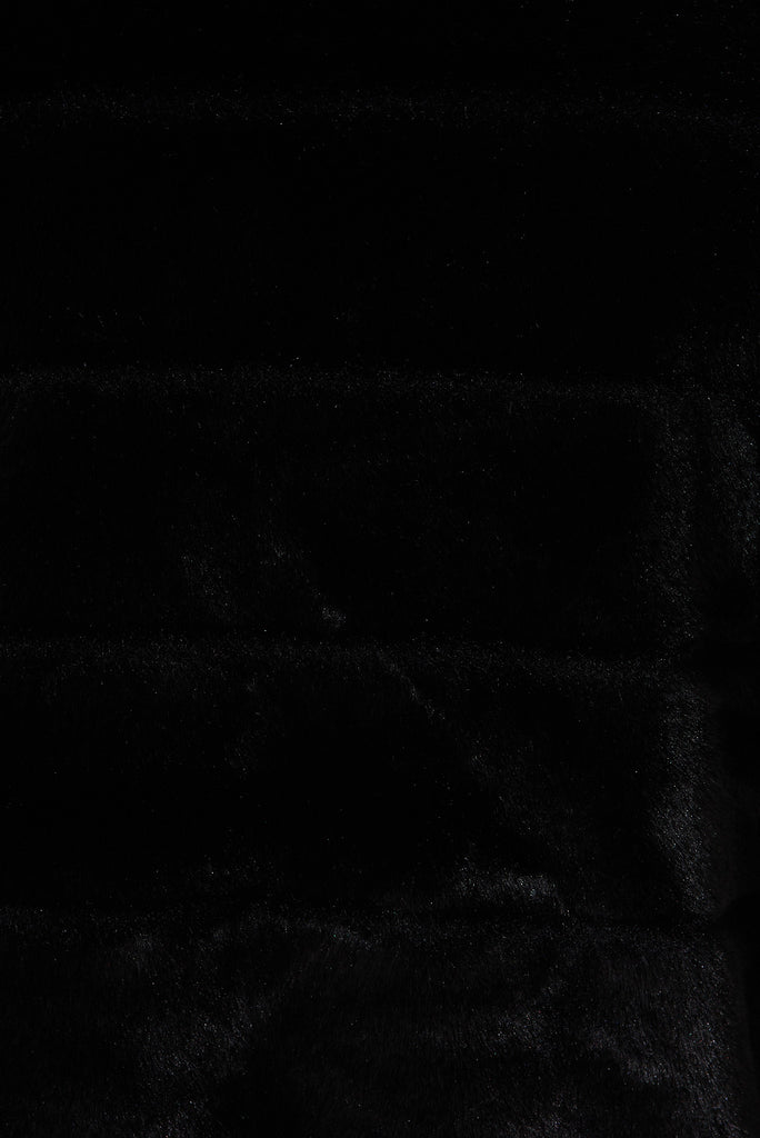 Melora Faux Fur Jacket In Black - fabric