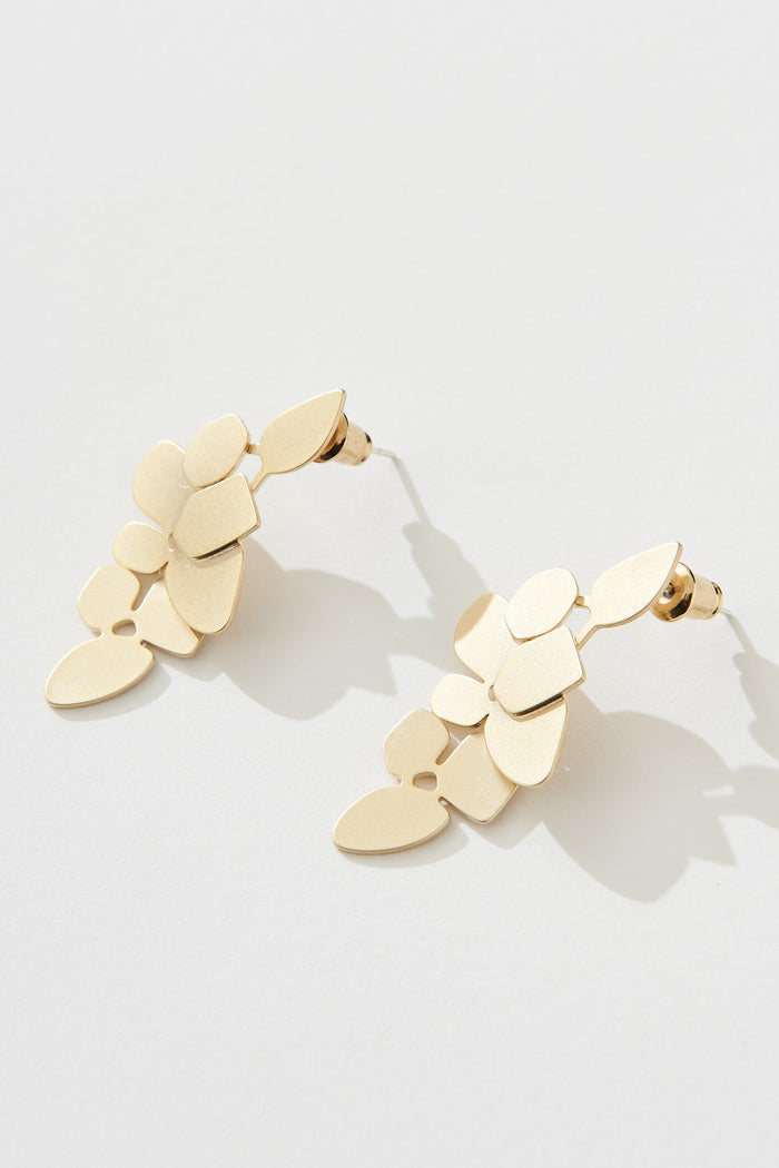 August + Delilah Boracay Drop Earrings In Gold - front