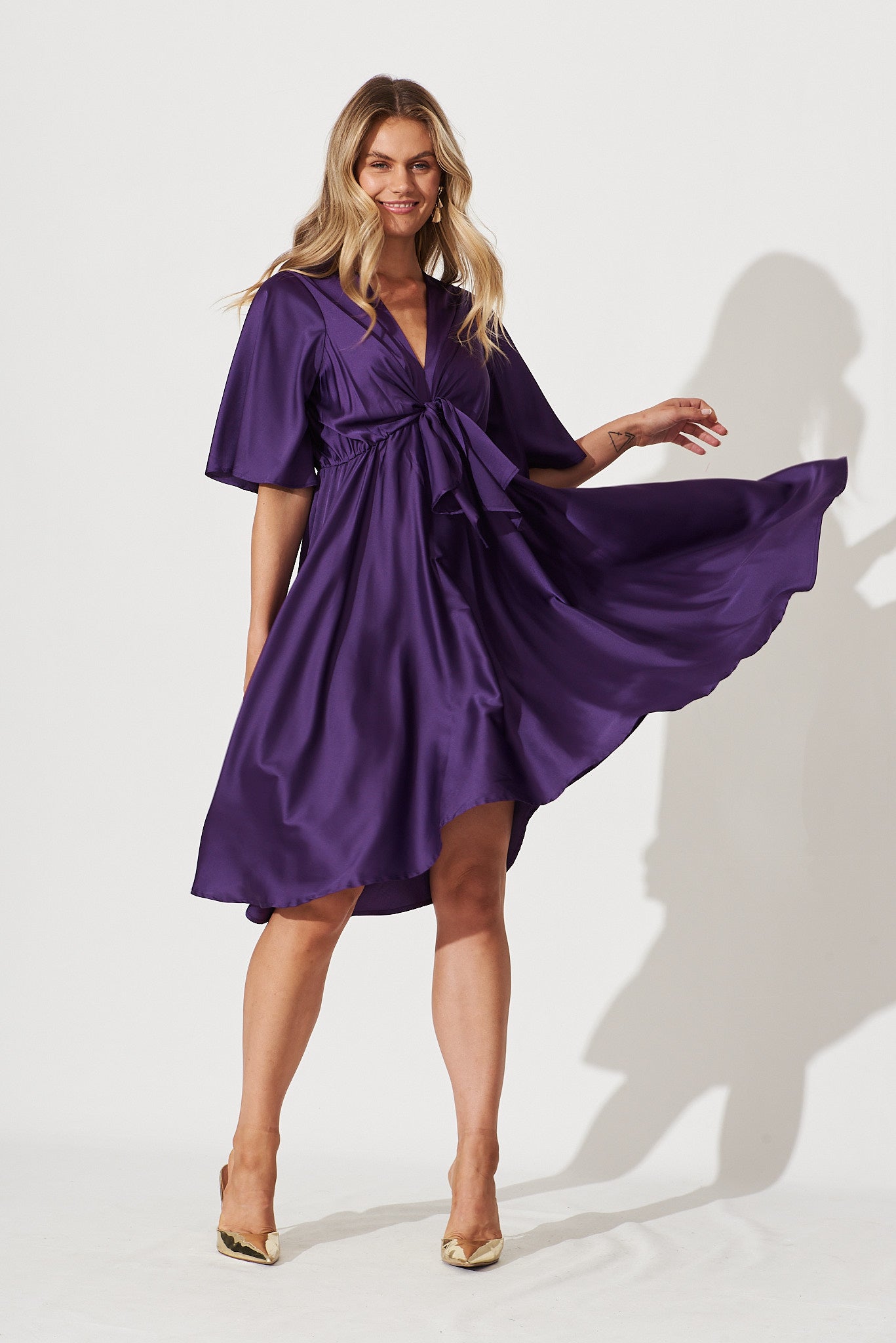 Helsinki Dress In Purple - full length
