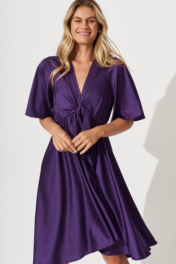 Helsinki Dress In Purple - front