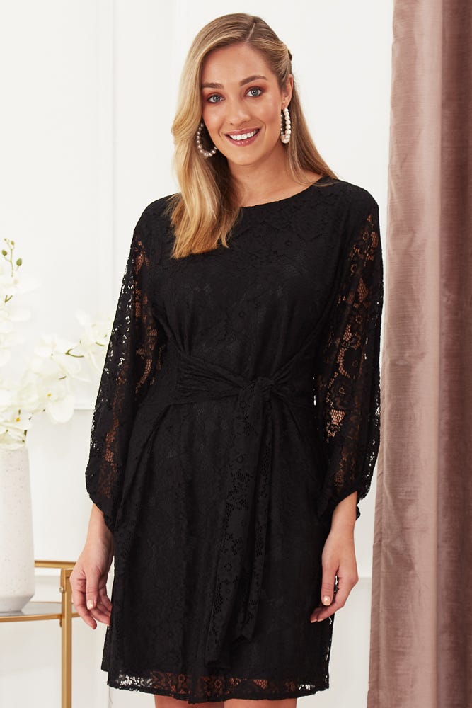 A black lace dress 2025