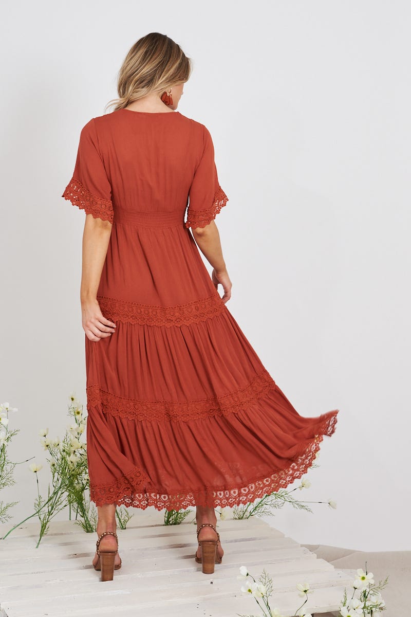 Rust coloured top dress australia